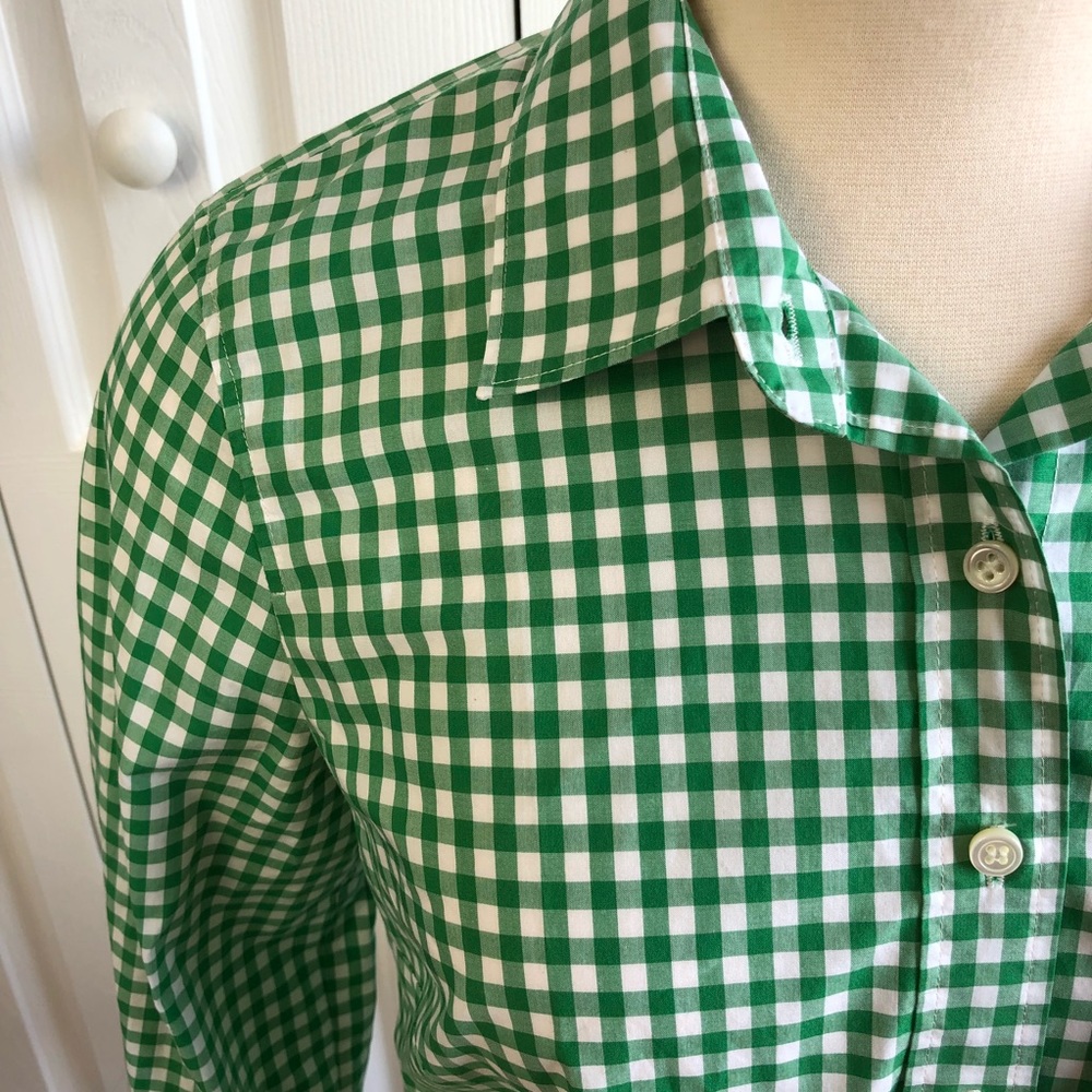 Thomas Mason for J Crew Gingham Button Up Down - Picture 3 of 4